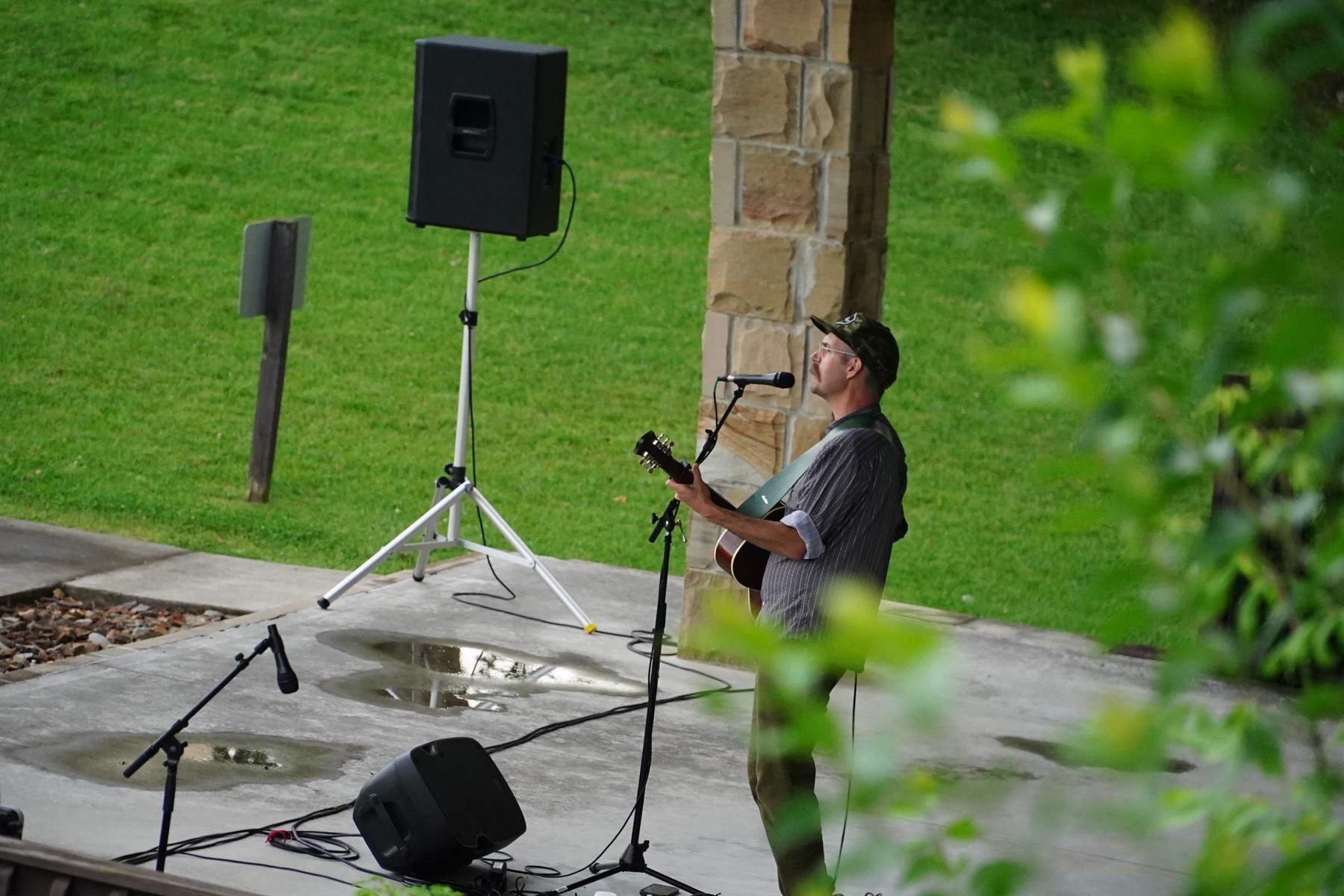 A live music performance at the Downtown AMP